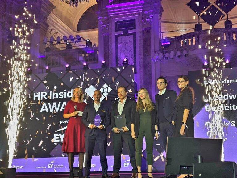 Wilhelm Tupy gewinnt mit LEADWORDS den HR Inside Award in Gold 2026 gemeinsam mit der BAUAakademie Wien